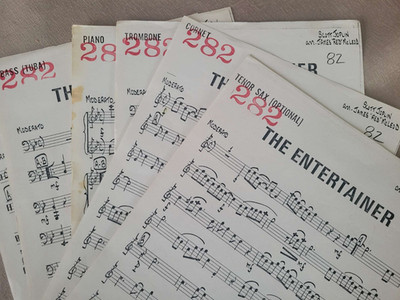 THE ENTERTAINER 4 HORN Combo Small Band Chart Arrangement Sheet Music JAZZ