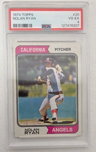 1974 Topps Nolan Ryan #20 California Angels Baseball PSA 4 Base Set