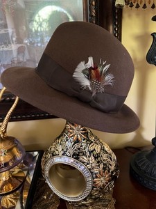 Vintage Makins Neiman Marcus Black Fedora Feather Hat Makins Hat | eBay main image 2