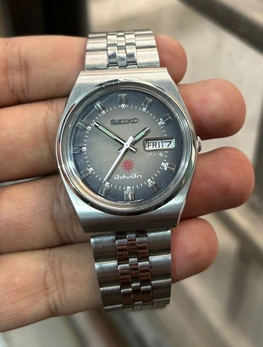 Vintage Seiko Advan 17 Jewel Gray texture Dial(Change)Japan Men Wrist Watch 6309