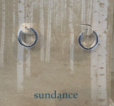 NWT Sundance Catalog Silver  Classic Sterling Hoop Earrings  