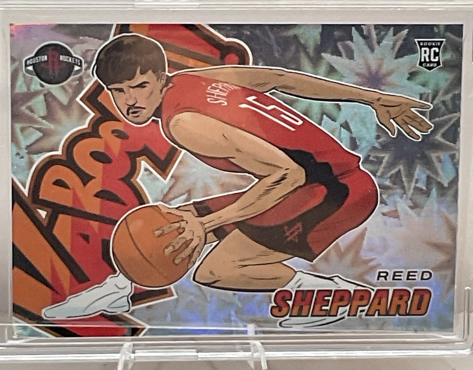 2024-25 Panini Revolution Reed Sheppard Rookie Horizontal Kaboom # 18 SSP
