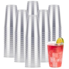 200PCS 14oz Clear Plastic Cups for Party, Disposable Clear Plastic Cups, Cock...