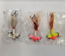 3  Asst.   1 1/4 oz Air-plane Trout  Ice Jigs Wide Blade Northland Tackle