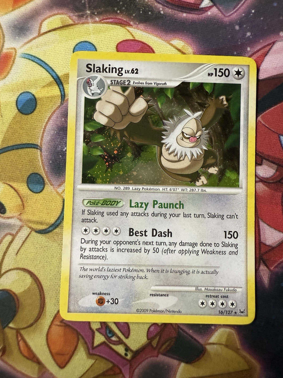 Slaking 16/127 Platinum Holo Rare Holofoil Pokemon Card LP