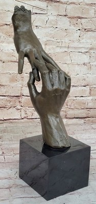 Rare Modern Art Two Hands by Dali Marb Statue Figurine Bronze Sculpture Figure