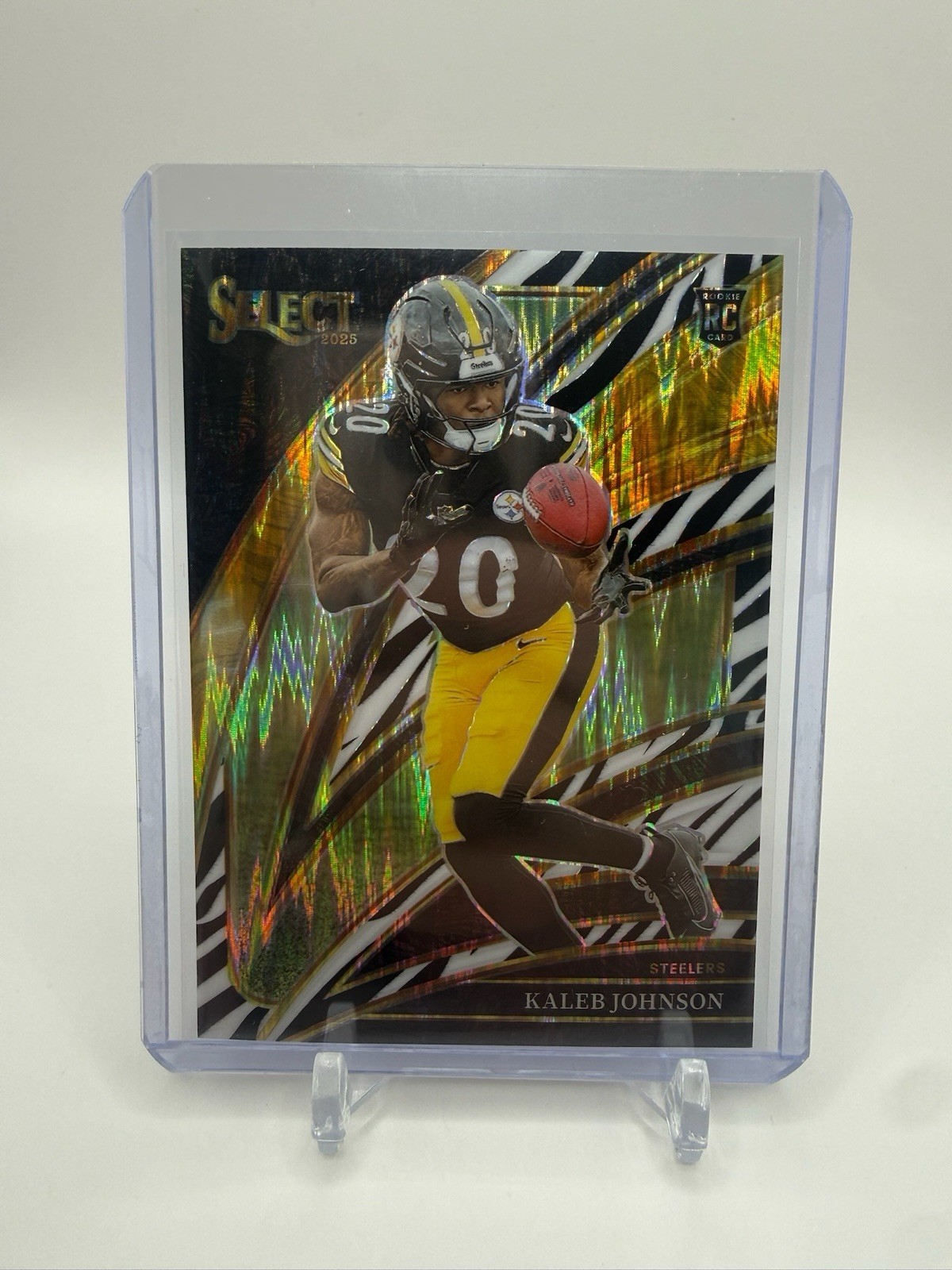 2025 Panini Select - Kaleb Johnson Zebra Shock Prizm #252 Club Level SSP 🔥🔥