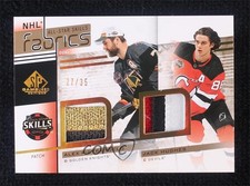 2022 Upper Deck SP Game Used 27/35 Alex Pietrangelo Jack Hughes Dual Patch 14hk