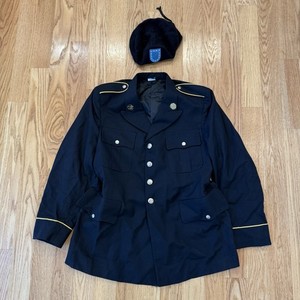 army dress blue winter coat US Army Dress Blues Coat 41 Long 450 Poly/Wool Service Jacket
