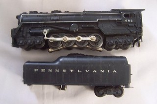 LIONEL 682 TURBINE WITH 2046W TENDER FOR PARTS OR RESTORATION