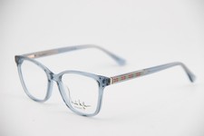 NEW NICOLE MILLER LAGUNA C03 CLEAR BLUE GOLD AUTHENTIC FRAMES EYEGLASSES 53-17
