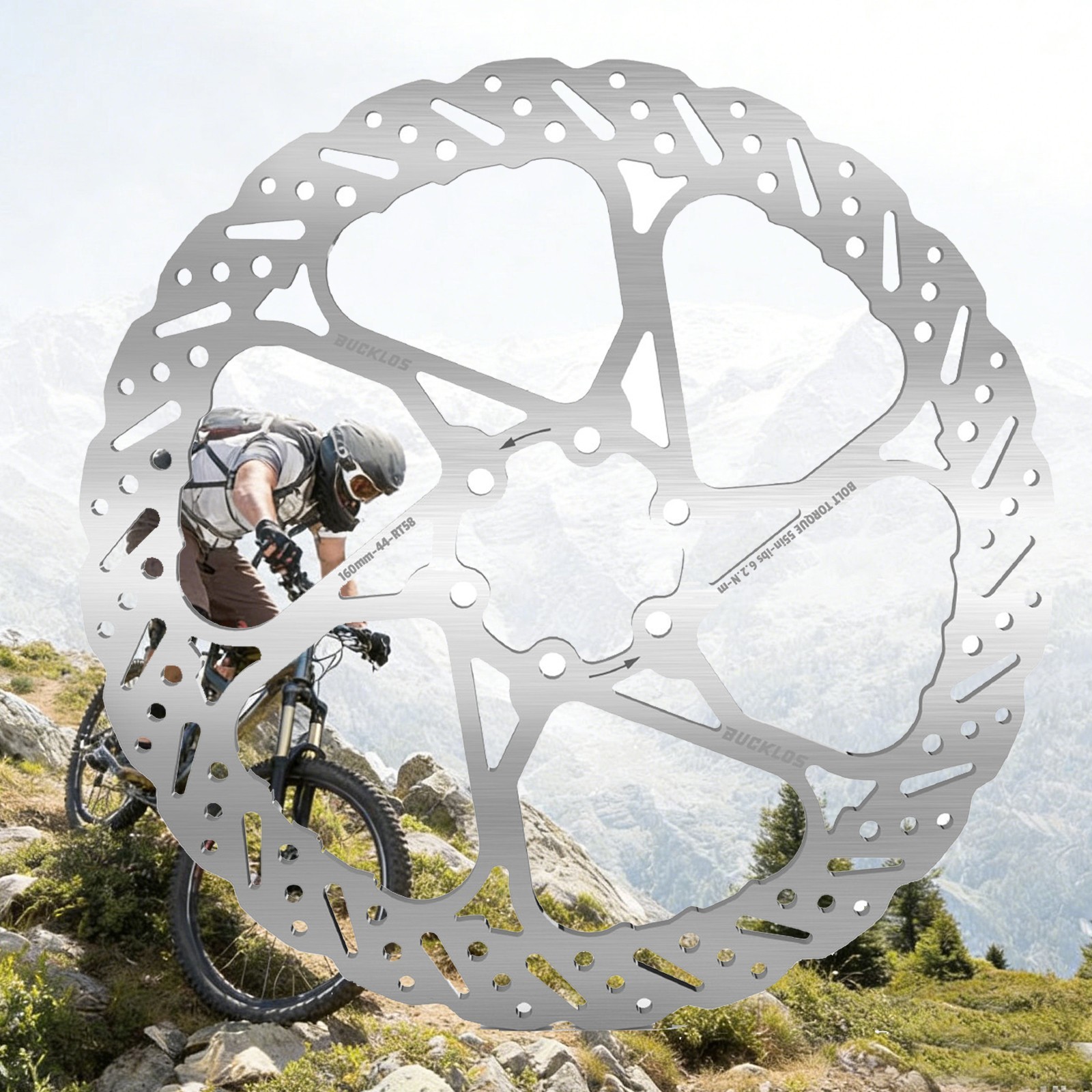 Disco Freno BUCKLOS per MTB Acciaio 140-203mm