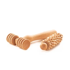 Body and Face Roller, Multi-Functional Wooden Massage Roller, Helps Ease Musc...