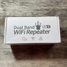 WiFi Range Extender 2.4G/5G Wireless Repeater 1200Mbps Internet Network Booster