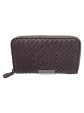 BOTTEGA VENETA Long Wallet Leather Brown Men's