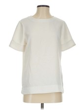 Banana Republic Women Ivory Short Sleeve Top XS