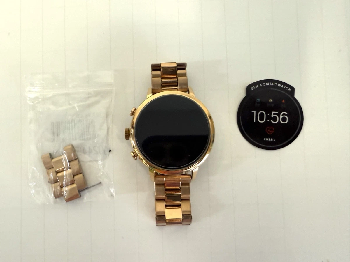 【美品】 FOSSIL スマートウォッチ ジェネレーション4 FTW6011 FOSSIL GEN 4 Q VENTURE HR 40MM STAINLESS STEEL SMARTWATCH ROSE