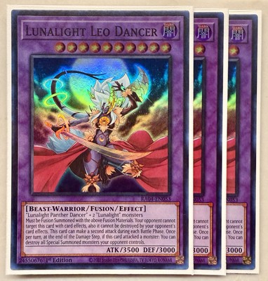 3x Lunalight Leo Dancer 1st Edition Super Rare RA04-EN053 Yu-Gi-Oh