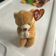 Retired 1998 Ty Beanie Baby "Hope" the Praying Bear with Rare Tag Errors 