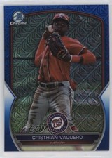 2023 Bowman Chrome Prospects Mega Box Blue Mojo Refractor Cristhian Vaquero 4o1