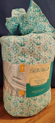 #ad The Pioneer Woman 300 Thread count Cotton 4pc Sheet Set KING Washy Trellis $49.99