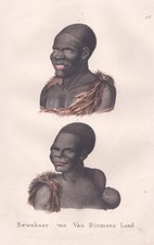 Litografía de disfraz de nativos indígenas de Australia Brodtmann 1824