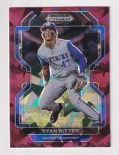 2022 Panini Prizm Draft BURGUNDY CRACKED ICE #PDP116 RYAN RITTER RC Rookie 16/23