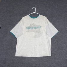 Vintage SCI Shades of the West T Shirt Mens XL Graphic Short Sleeve Made in USA
