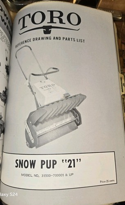 #ad TORO PARTS LIST MANUAL REFERENCE DRAWING 17” SNOW PUP MODELS 31550 70001 UP $14.99