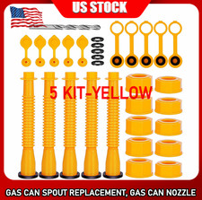 5X Gas Can Spout Nozzle Vent Kit Replacement for Plastic Gas Cans Old Style Caps