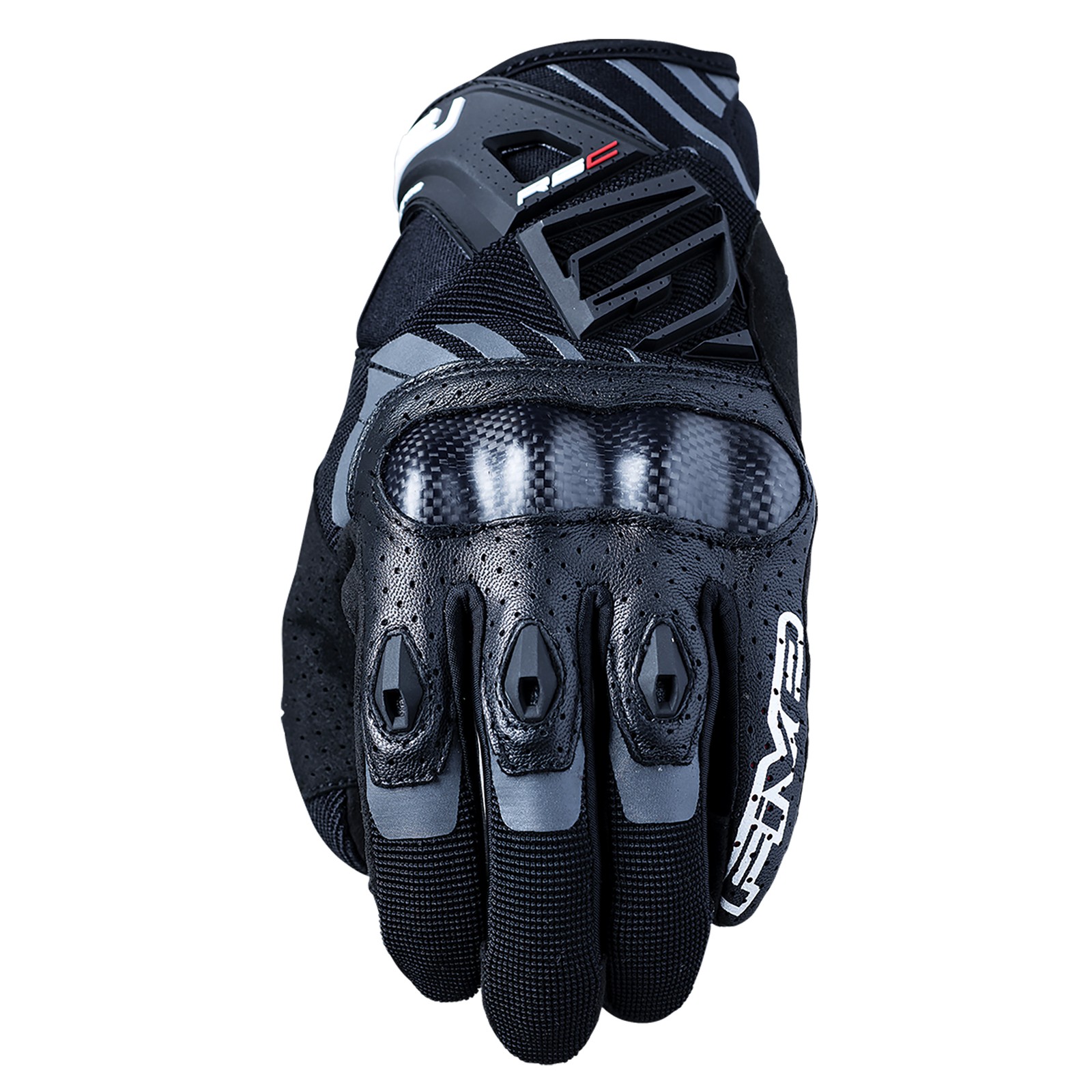 Gants de moto FIVE RS-C Black M gant court été respirant homologué