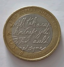2009 Robert Burns £2 Pound Circulated Coin