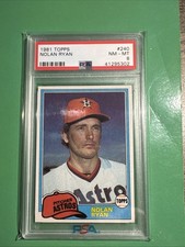 1981 Topps Baseball Nolan Ryan #240 Astros HoF PSA 8 NM-MT
