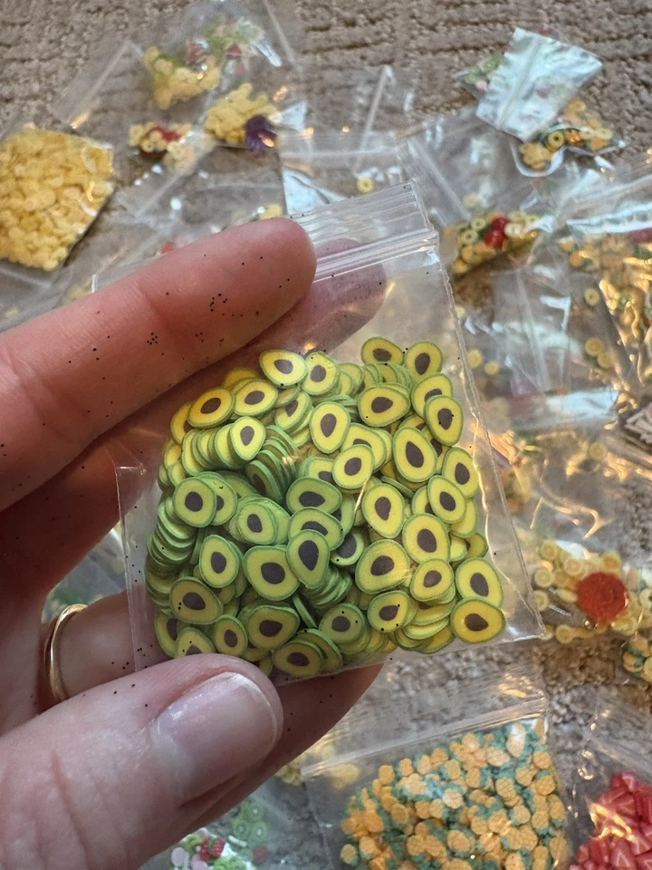 Berloques de lodo de argila de polímero 12 oz e plástico pulseira de nail art fazendo frutas 3D - Imagem 4 de 4