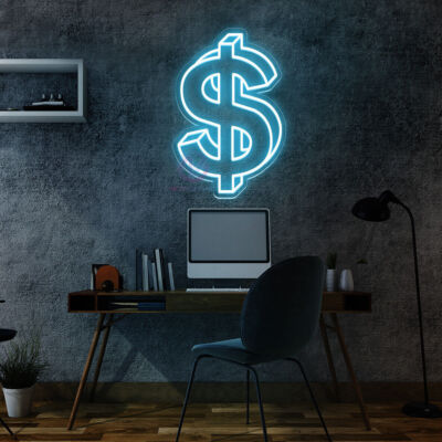 10''x15'' Dollar Money Symbol Flex LED Neon Sign Light Party Store Shop Décor M78
