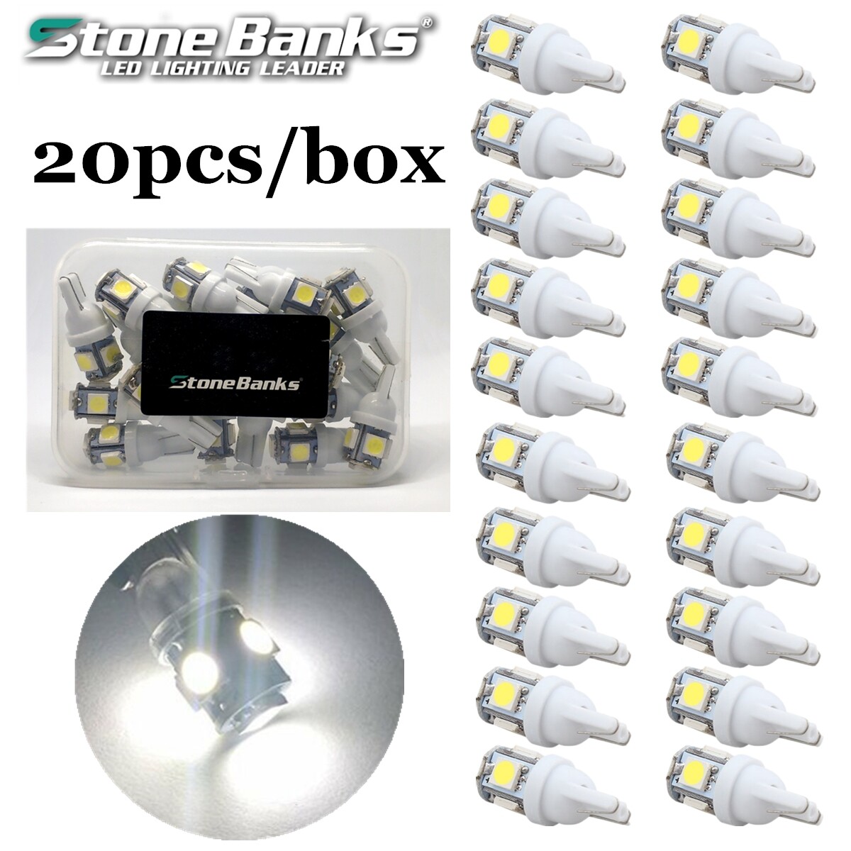 4-Sides Car LED Headlight Bulbs 9004 9005 9006 9007 H4 H7 H11 H13 9012 5202 Kit