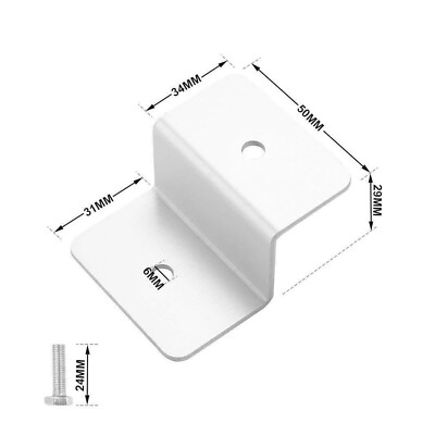 4PCS Aluminum Z Bracket Set For Solar Panel Mounting Flat Roof