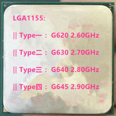 Intel Dual-core G620 G630 G640 G645 1155Pin 3M/32NM/65W Desktop CPU