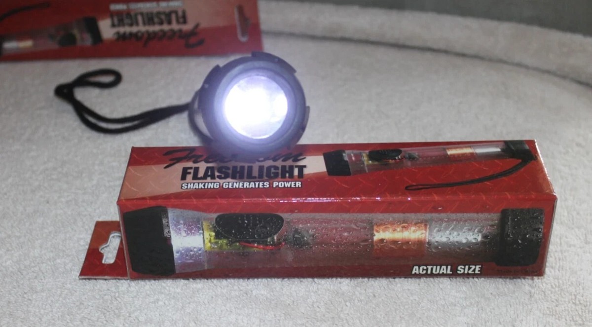 Shake-to-Charge Rechargeable Flashlight - Hand-Crank Power With 0.3W-0.5W LED, No Batteries Needed