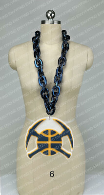 New NBA DENVER NUGGETS NAVY BLUE Gameday  BIG Fan Chain Fanchain