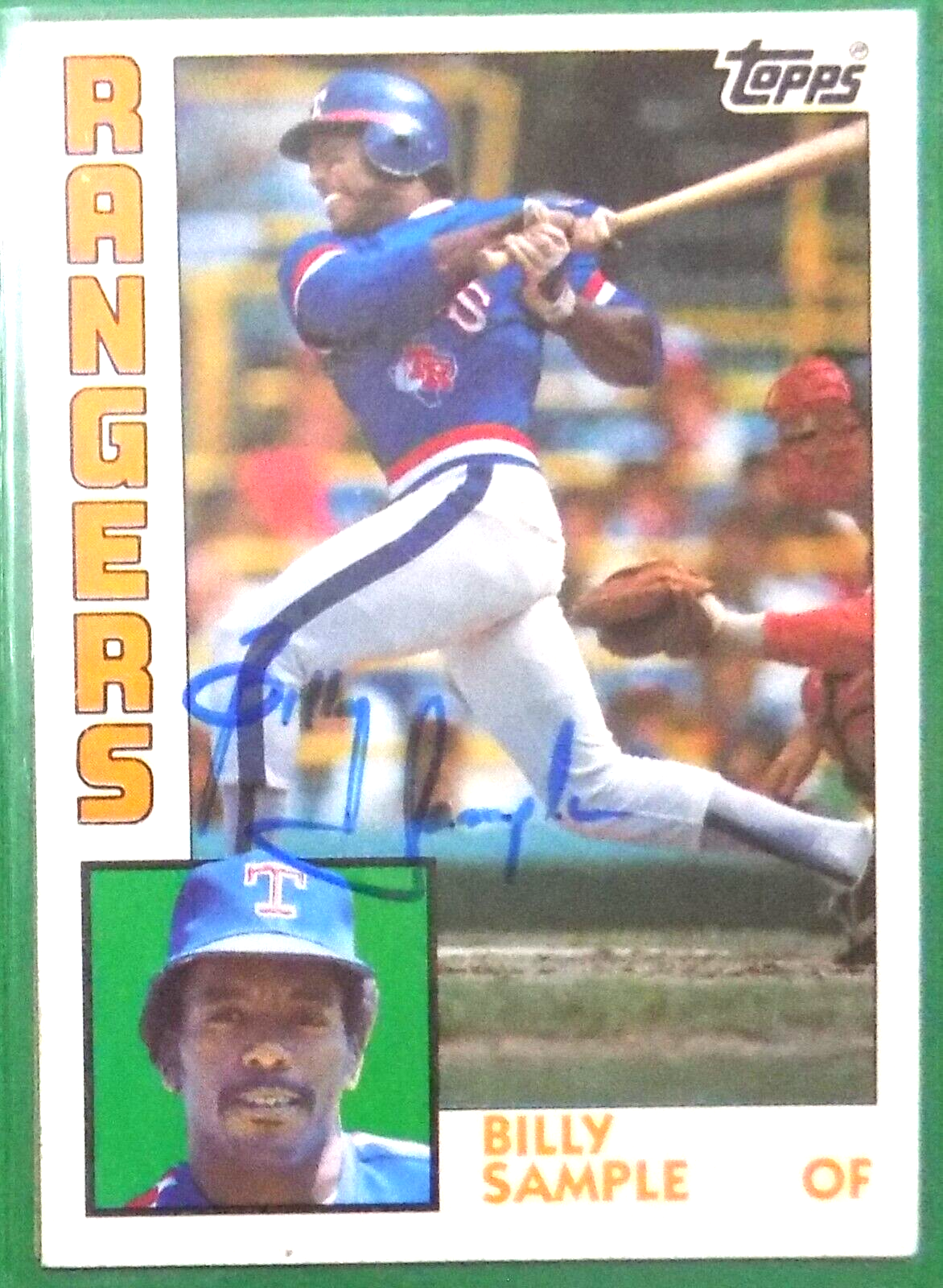 Billy Sample Texas Rangers 1984 Autographed Card | eBay