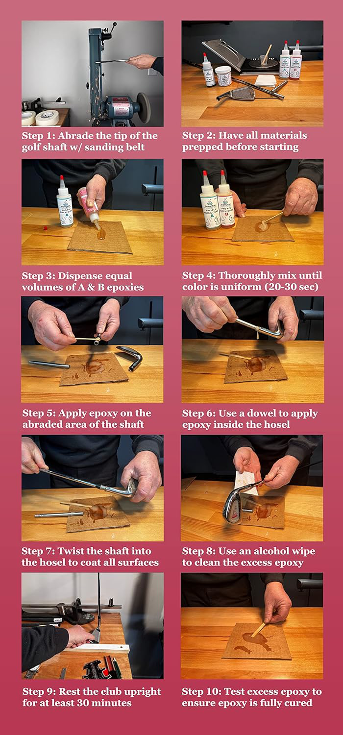 Brampton PROFIX Quick Cure Golf Epoxy 30 Minute Golf Club Repair