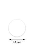 50 x Schrauben Abdeckung, 15 mm in Wei&szlig; hochwertiger PVC Aufkleber Abdeckung