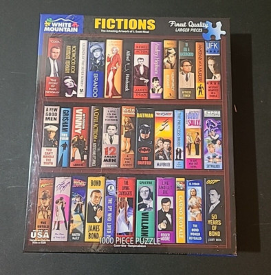 White Mountain 1000 Pieces Jigsaw Puzzle Fictions Books NIB Item # 1252