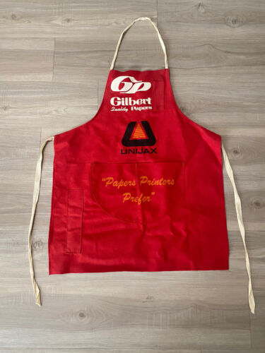 VINTAGE INDUSTRIAL HEAVY CANVAS APRON ADVERTISING 