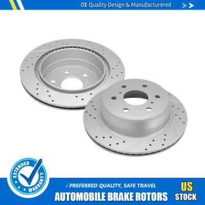 Rear Drilled Brake Rotors For Chevy Silverado Tahoe Sierra 1500 Yukon Escalade