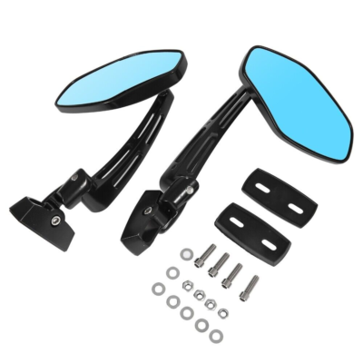 Smoke Blue Motorcycle Rear View Mirrors For Kawasaki 250 500 ZX6