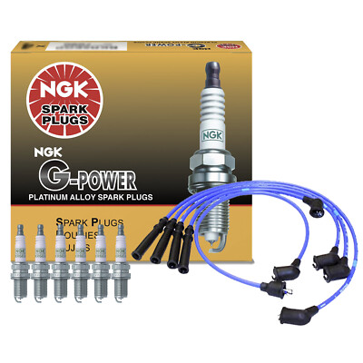NGK Wire & 6 G-Power Platinum Spark Plugs Kit For Toyota 4Runner Pickup 3.0