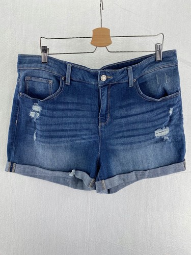 Time \u0026 Tru 18 Jean Shorts Denim Lightly 