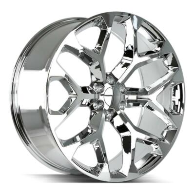 24 inch 24x10 Strada Replica SNOWFLAKE Chrome wheels rims 6x5.5 6x139.7 ...